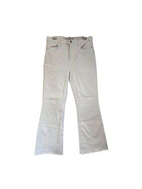 Frame White Le Easy Flare Raw Hem Jeans Womens Size 30